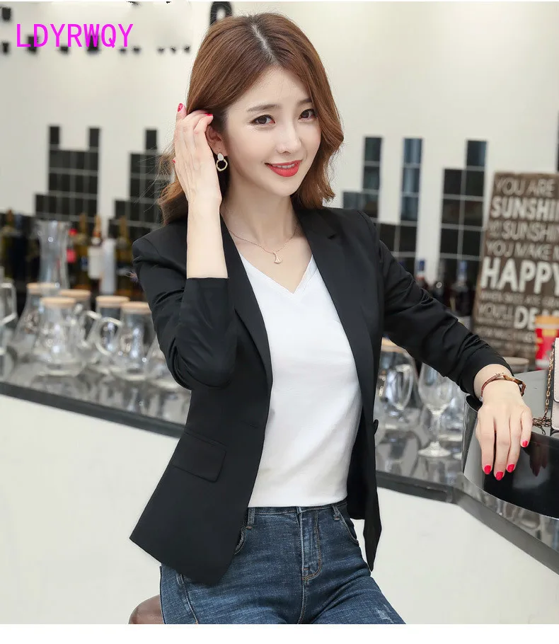 Top Trends: 2020 New Autumn Korean Version Of The Women's Self-cultivation Of The Skinny Casual Jacket Red Suit Female Regular Full Shoppable Styles - Image 3