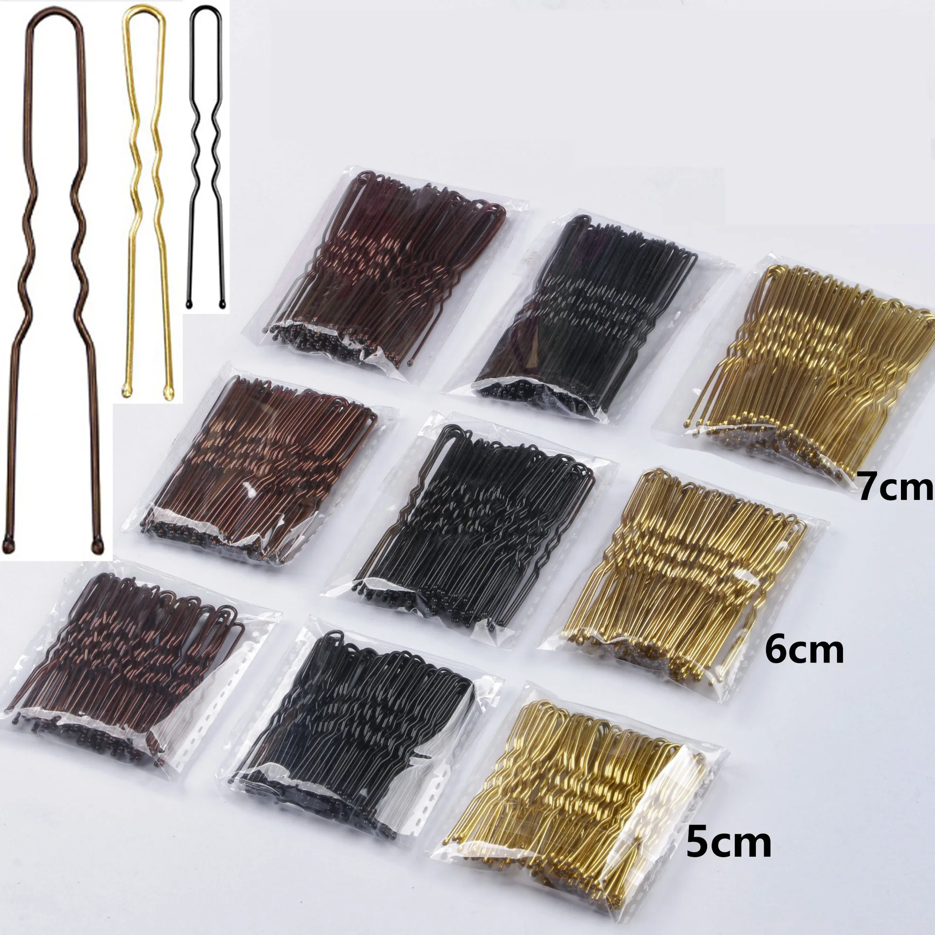 Top Trends: Basic U Shaped Gold Brown Plated Metal Hairpin Invisible Hair Styling Bobby Pin Salon Hair Accessories Safe Hair Grip Shoppable Styles