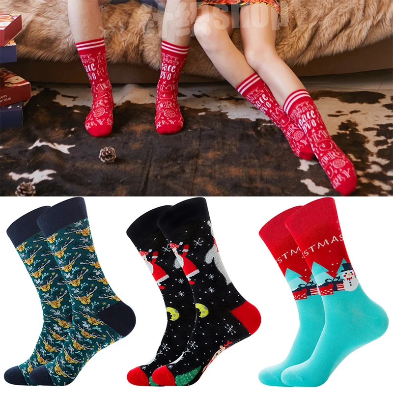 Top Trends: Spring And Autumn New Trend Men's Socks Santa Claus Elk Men's Tube Socks Fashion Cotton Socks Shoppable Styles