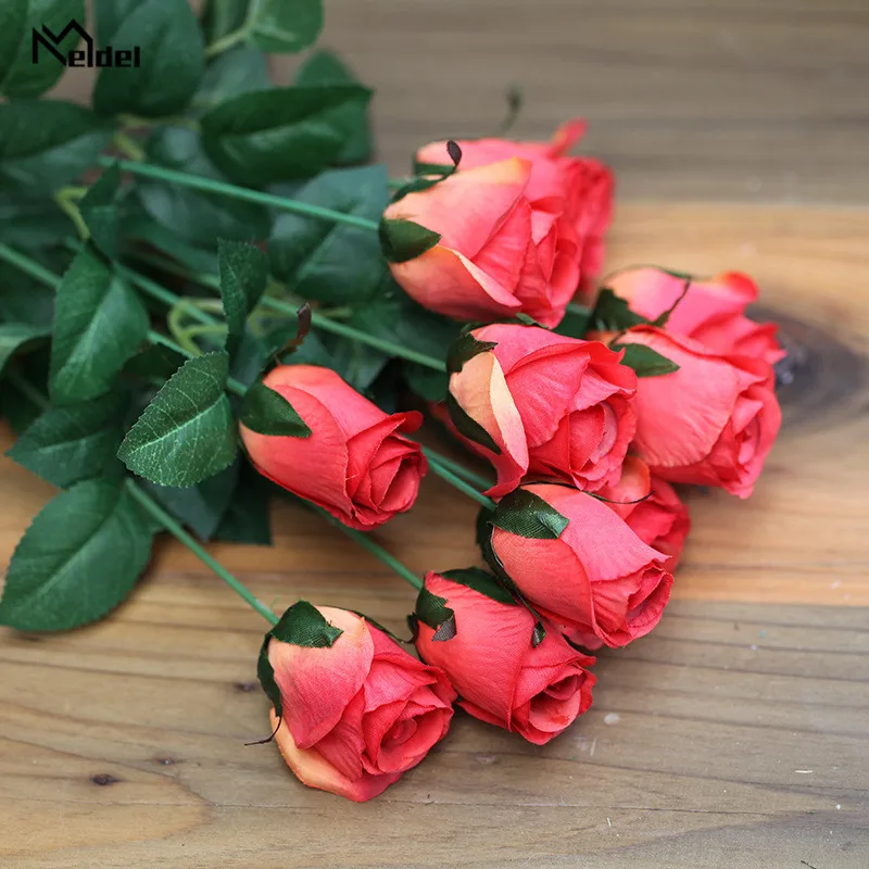 Top Trends: 12 Heads Elegant Artificial Roses Flowers Bunch Simulation Silk Flowers Bridal Hand Bouquet Home Party Wedding Decor Rose Floral Shoppable Styles