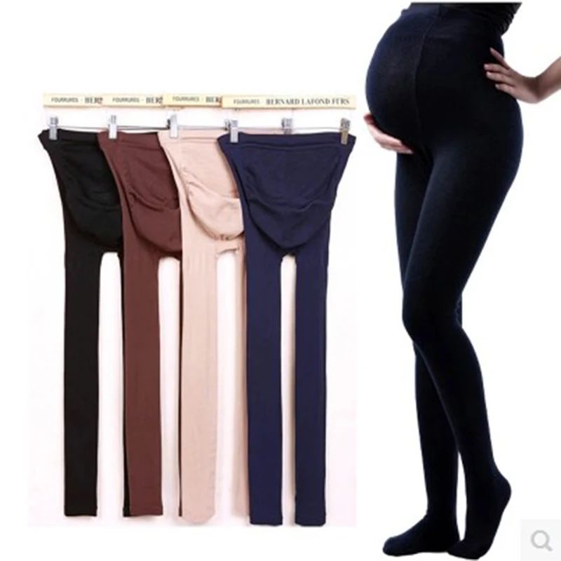 Top Trends: Pregnant Women 280D Stockings 2024 Spring Summer Autumn Maternity Fashion Tights Abdomen High Waist Socks Stretched Skinny Pants Shoppable Styles