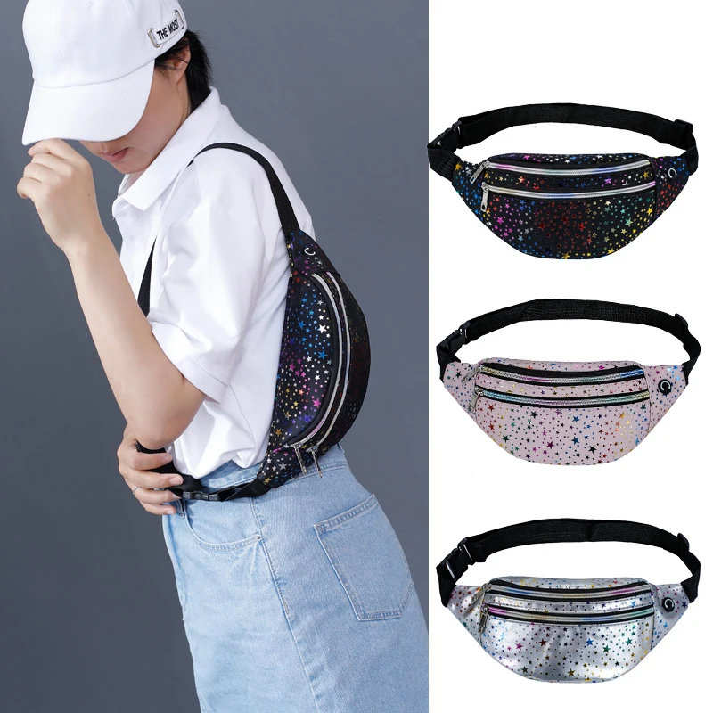 Top Trends: Waist Bag Women Colorful Girls Bum Bag Waist Pack Travel Belt`s Bag Festival Mobile Phone Pouch Purse Chest Bag Shoppable Styles