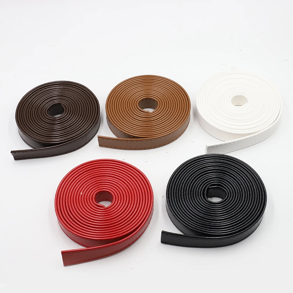 Top Trends: Imitation Leather Strips Double Sided Car Line PU Leather DIY Craft Belt Handle Strap Black Red White Coffee 2cmx3m Shoppable Styles