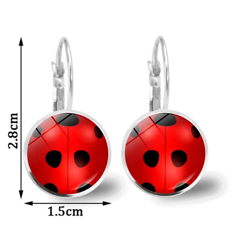 Top Trends: Cute Ladybug Drop Earrings For Women Wave Point Element Earrings Trendy Movie Animation Cartoon Jewelry Shoppable Styles - Image 2