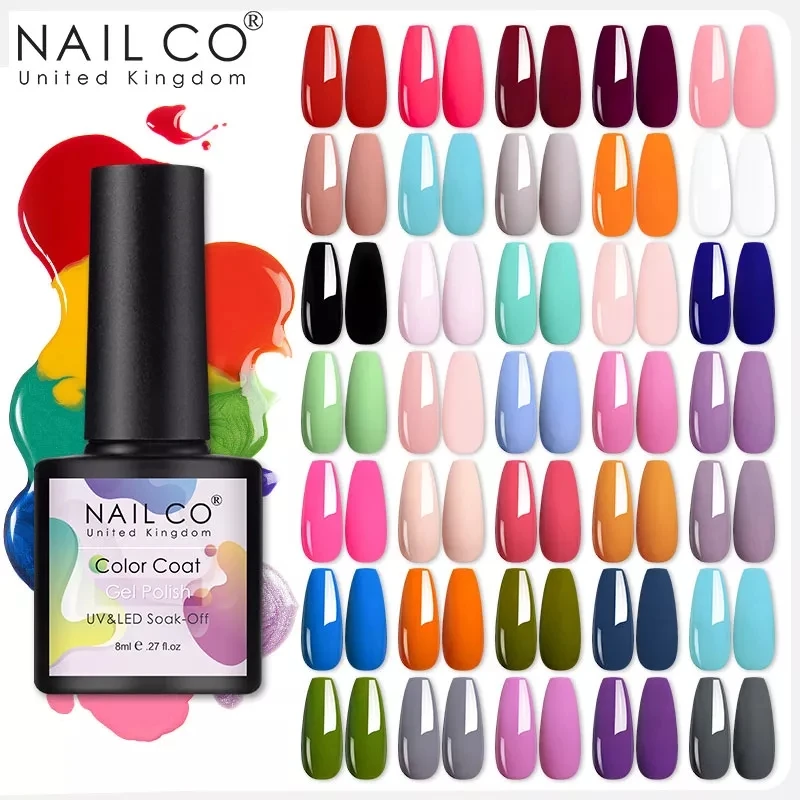 Top Trends: NAILCO 8ml Gel Polish Bright Candy Color High Quality Nail Art Varnishes Lacquer Glitter For Nails Soak Off UV Nail Decoration Shoppable Styles