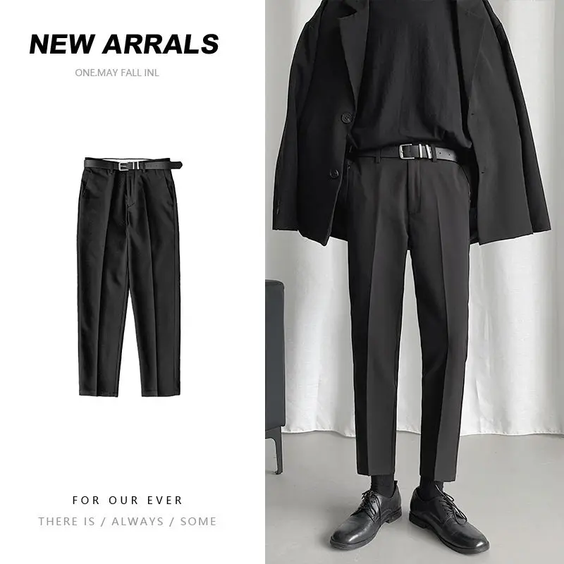 Top Trends: Korean Style Suit Pants Men Slim Fashion Solid Color Business Society Dress Pants Men Straight Pants Men Soffice Formal Trousers Shoppable Styles