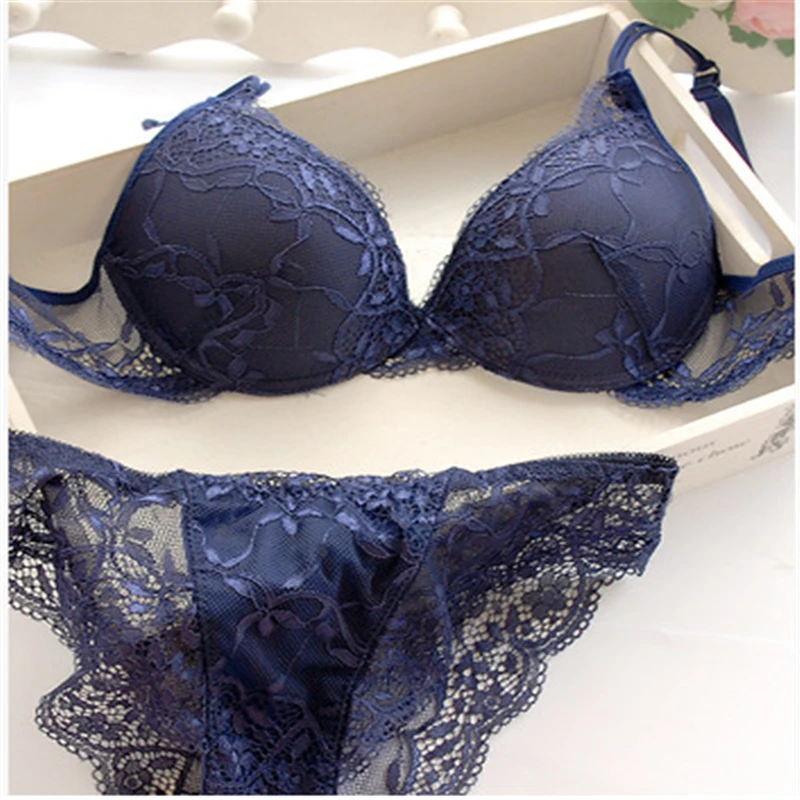 Top Trends: Sexy 3 / 4 Cup Lace Bra Set Women Push Up Bra Set Sexy Lace Briefs Lingerie Underwear Set Shoppable Styles