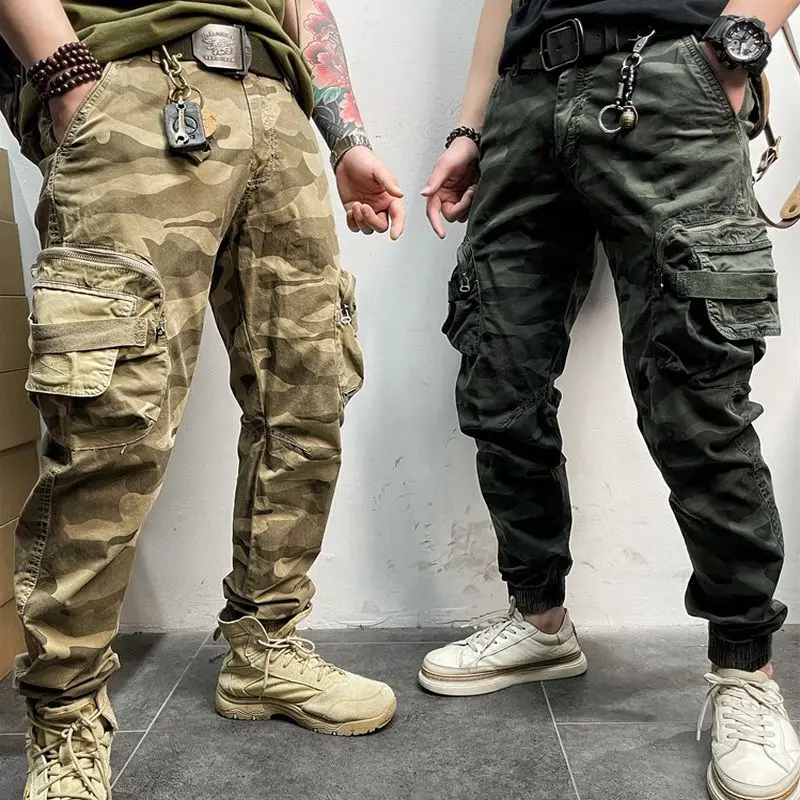 Top Trends: Cargo Pants Men Military Camouflage Tactical Training Pants Multi Pocket Outdoor Sport Speed Pants Fashion Casual Trousers Man Shoppable Styles