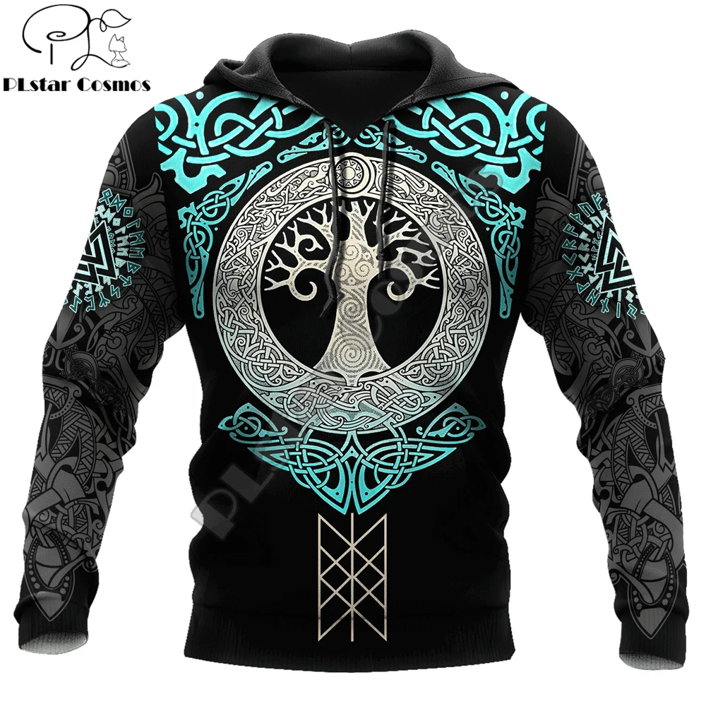 Top Trends: 3D All Over Printed Mjolnir Odin Tattoo Men Hoodie Harajuku Casual Hooded Sweatshirt Street Jacket Autumn Unisex Hoodies KJ696 Shoppable Styles