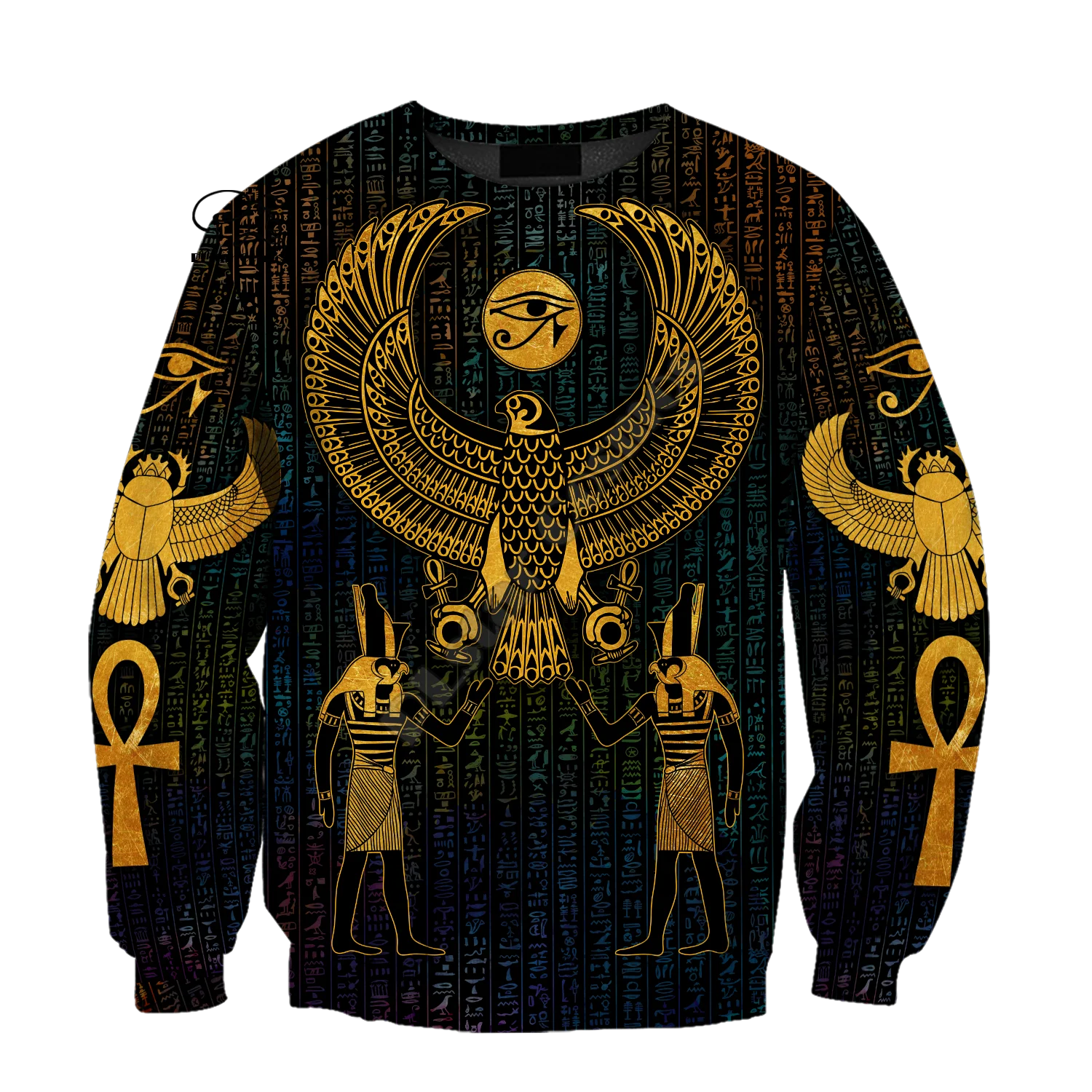 Top Trends: PLstar Cosmos Horus Egyptian Pharaoh Anubis Ancient Egypt Tattoo 3DPrint Men / Women Streetwear Pullover Casual Funny Hoodies A-5 Shoppable Styles - Image 3