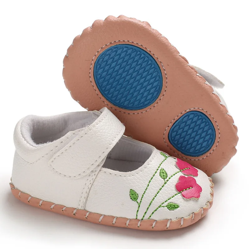 Top Trends: Baby Girl Shoes Newborn Toddler Boy Soft Handmade Rubber Sole Embroidered Flower Infant First Walkers Princess Baby Crib Shoes Shoppable Styles