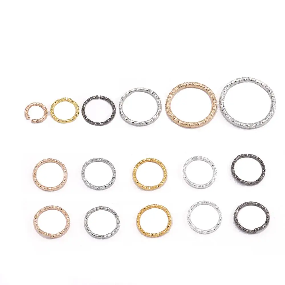 Top Trends: 50-100Pcs / bag 8-20mm Metal Open Jump Rings Twisted Split Ring Connector For DIY Jewelry Making Findings Accessories Supplies Shoppable Styles