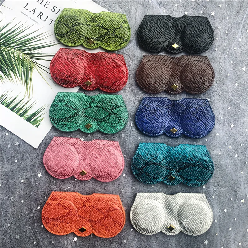 Top Trends: 2020 Popular Serpentine Sunglasses Cases Solid Color Sunglasses Bag Glasses Protective Sleeve PU Leather Glasses Case Shoppable Styles