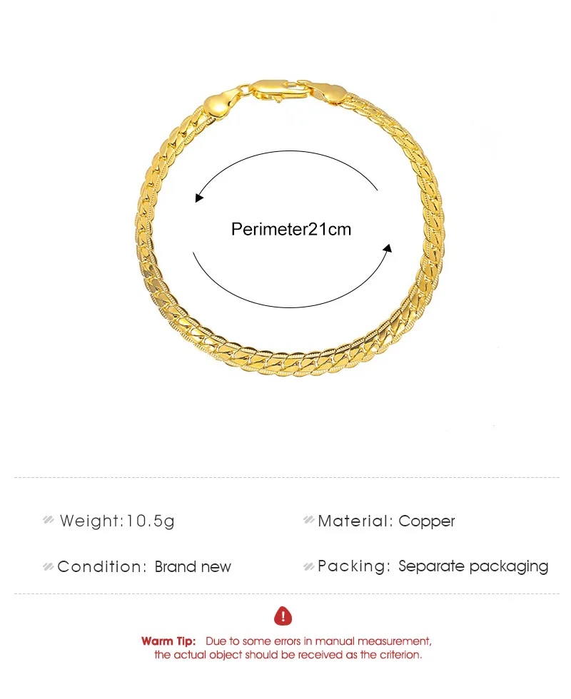 Top Trends: Fashion Simple Twist Embossing Chain Bracelet For Women Man 2021 Classic Exquisite Gold Silver Color Metal Charm Trend Jewelry Shoppable Styles - Image 3