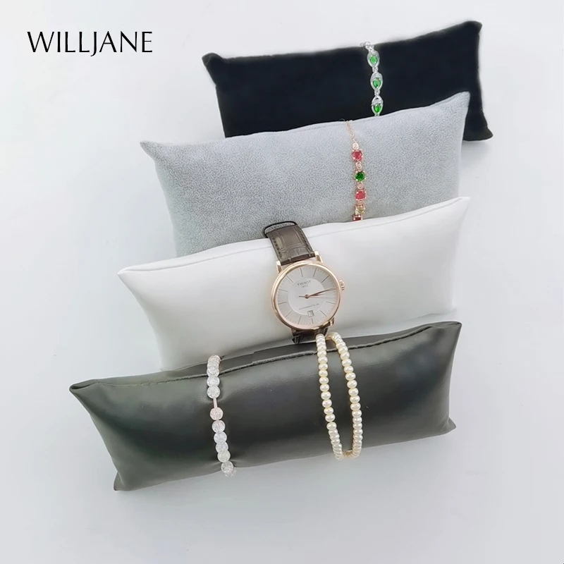 Top Trends: Bracelet Jewelry Pillow Stand Velvet PU Leather Holder Organizer Presentation Case Bangle Anklet Watch Display Photography Prop Shoppable Styles