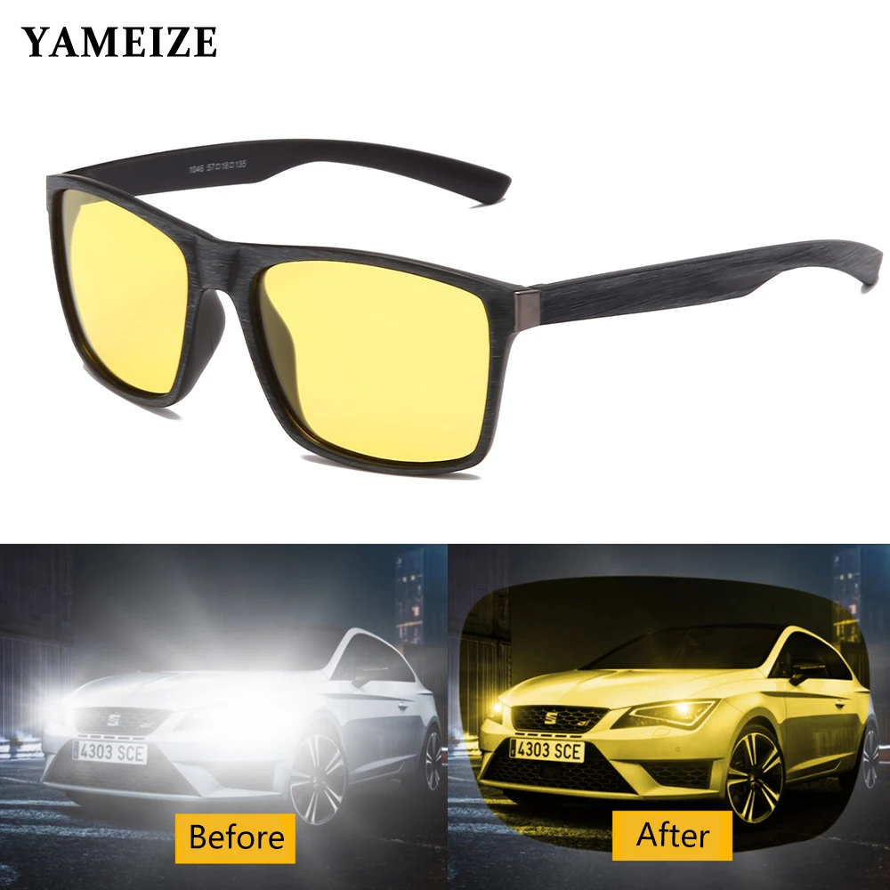 Top Trends: YAMEIZE Night Vision Glasses Polarized Sunglasses Driver Goggles Anti-glare Driving Glasses Protective Gears Car Accessries Gafa Shoppable Styles