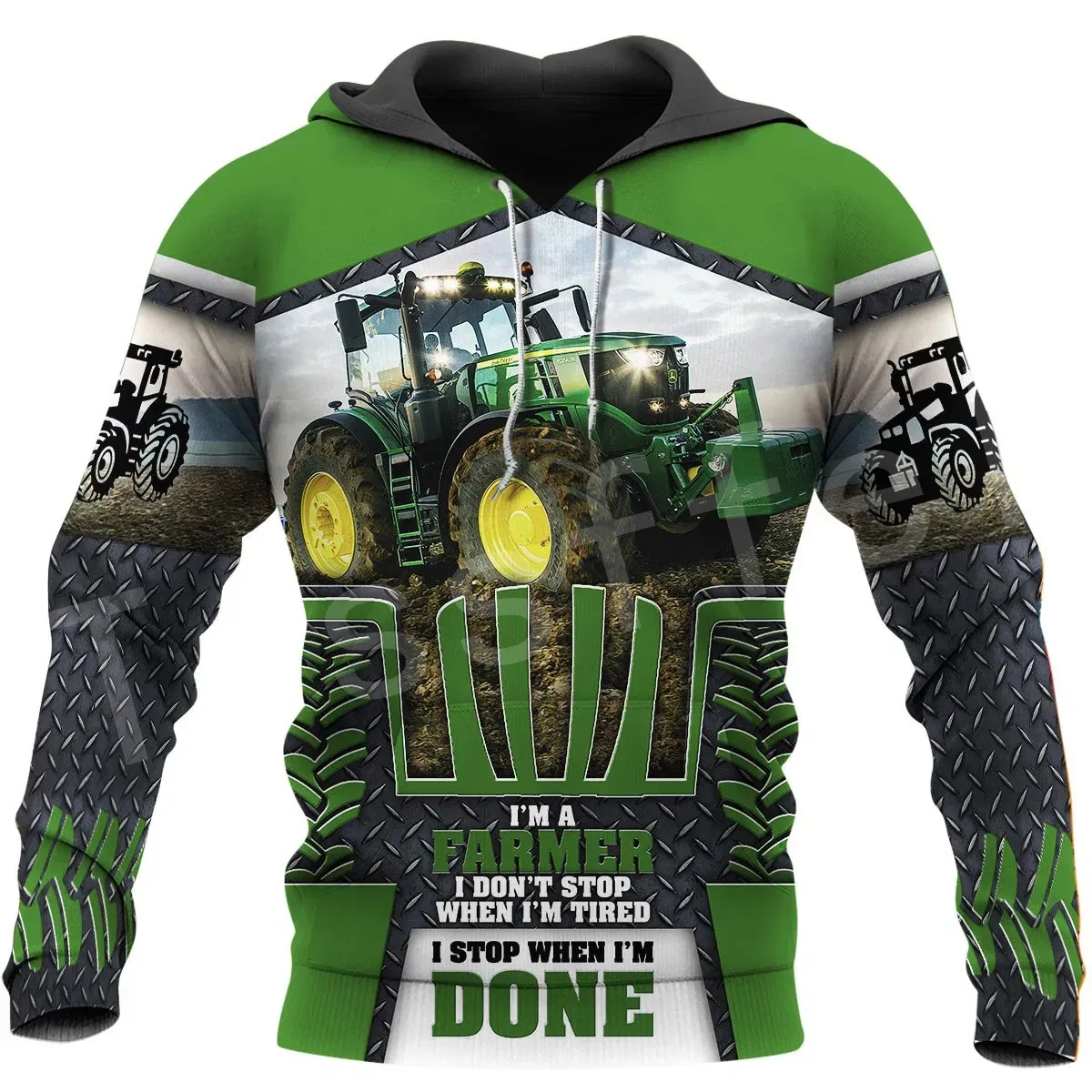 Top Trends: Tessffel Worker Farmer Tractor Instrument Funny NewFashion Long Sleeves 3DPrint Zipper / Hoodies / Sweatshirts / Jacket / Men / women A-11 Shoppable Styles