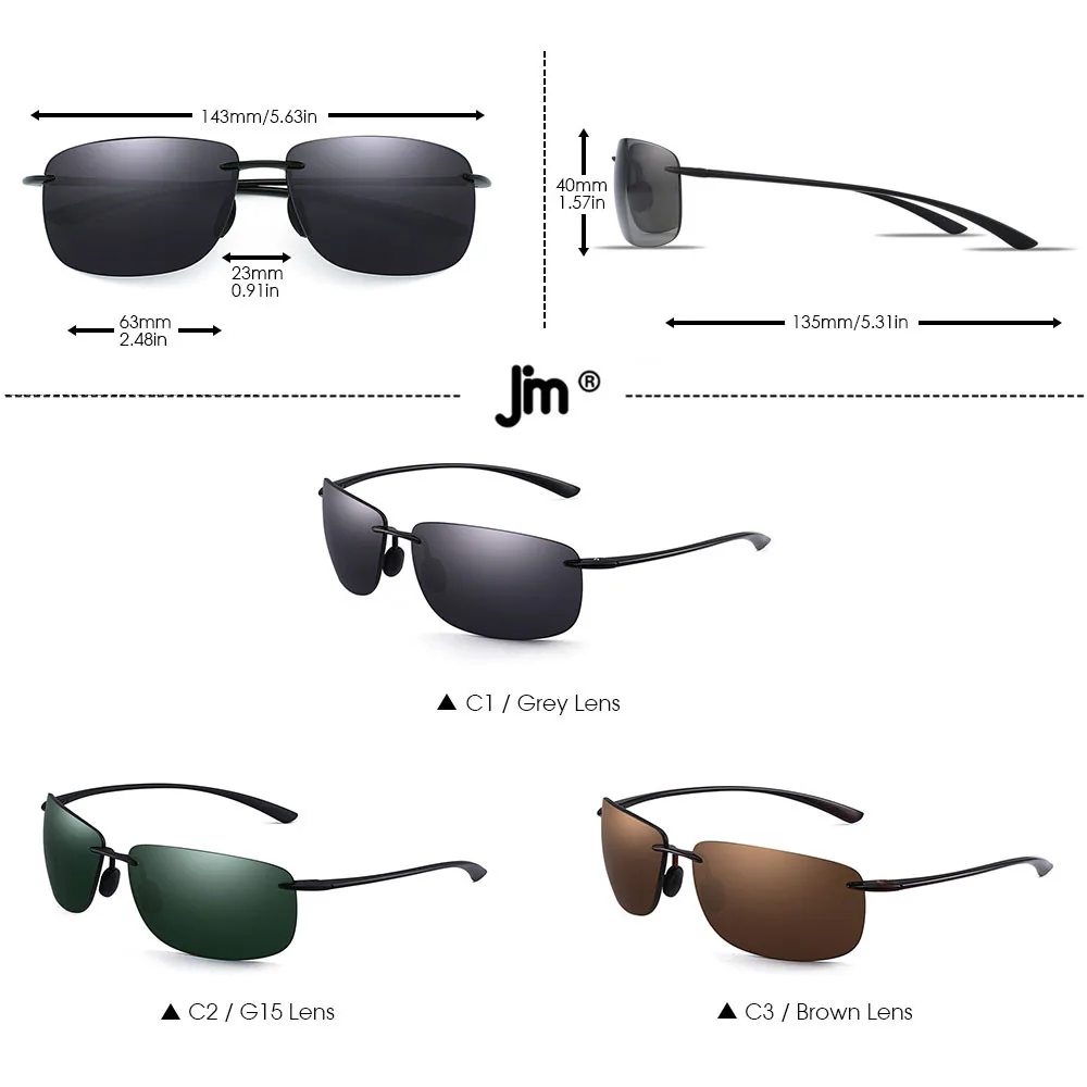 Top Trends: JIM Ultralight Sport Sunglasses For Men Women TR90 Rimless Frame For Running Fishing Cycling Driving Shoppable Styles - Image 6