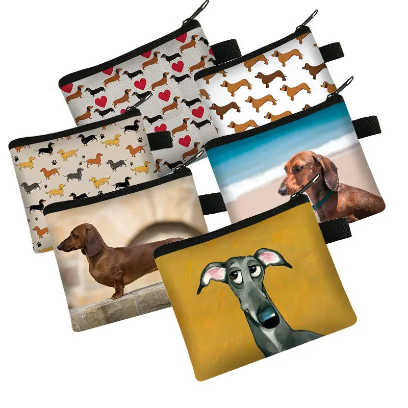 Top Trends: Dog Printed Coin Purses Zipper Card Holder Clutch Cute Pet Animal Wallet Storage Pouch Ladies Key Pouch Mini Money Bag Shoppable Styles