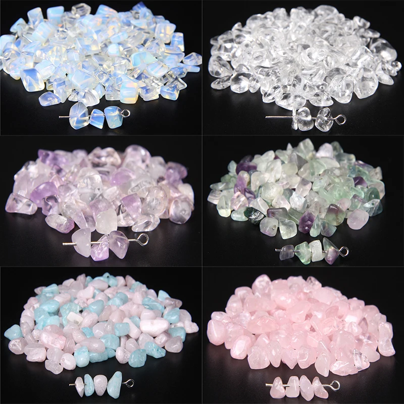 Top Trends: Natural Gem Irregular Rose Quartzs Chip Stone Beads For Jewelry Making 5-8mm Freeform Beads DIY Bracelet Necklace 15.5&quot; Strand Shoppable Styles