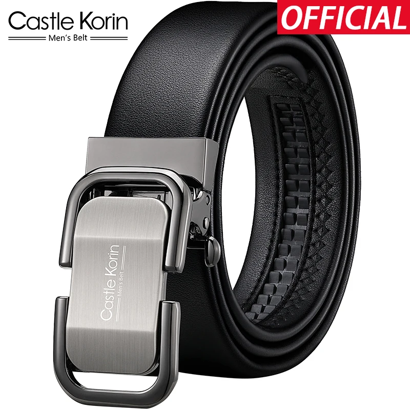 Top Trends: Men&#039;s Belt Real Cowhide Automatic Buckle Young People Trend New Alloy Buckle Genuine Belt For Men Shoppable Styles