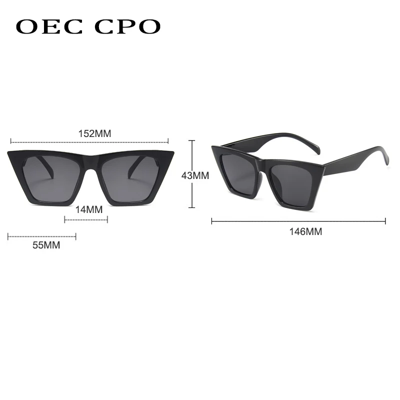 Top Trends: OEC CPO New Fashion Cat Eye Sunglasses Women Fashion Brand Designer Sun Glasses Female Trend Shades Brown Eyewear UV400 O947 Shoppable Styles - Image 5