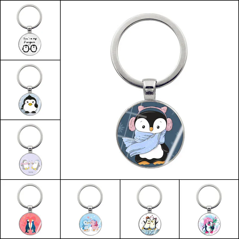 Top Trends: Custom Diy Penguin Keychain Cute Penguin Couple Keychain Gift Cute Backpack Key Pendant Small Ornaments Customizable Keychain Shoppable Styles