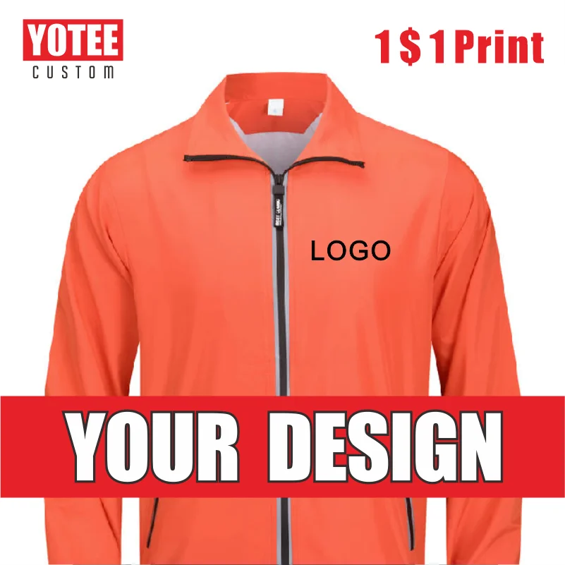 Top Trends: YOTEE Autumn Thin Classic Windbreaker Logo Custom Company Brand Embroidery / Print Baseball Uniform Outdoor Casual Zipper Jacket Shoppable Styles