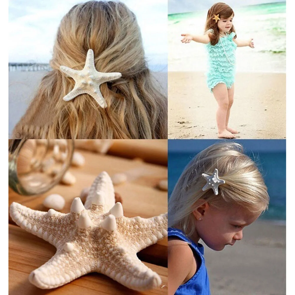 Top Trends: Summer Sea Starfish 1 Pcs Hair Clips Women Nice Star Starfish Sweet Hairpin Beach Hair Clip Girls Fashion Pinzas Para El Cabello Shoppable Styles