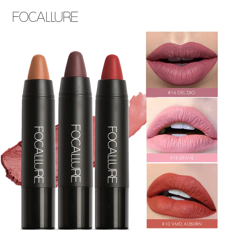 Top Trends: FOCALLURE Matte Lipstick Pen Sexy Beauty Waterproof Long Lasting Easy To Wear Lip Balm Lip Pencil Stick Makeup Women Cosmetics Shoppable Styles