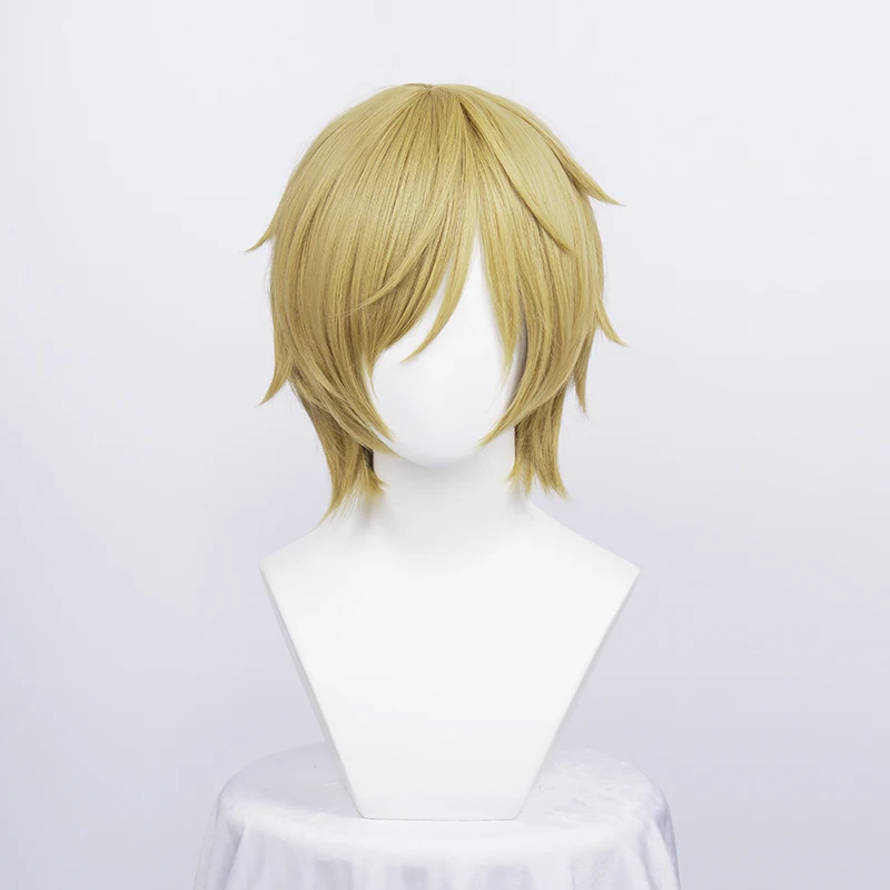 Top Trends: Anime One Piece Cosplay Wigs Sanji Wig Short Straight Light Golden Heat Resistant Synthetic Hair Cosplay Wig + Wig Cap Shoppable Styles