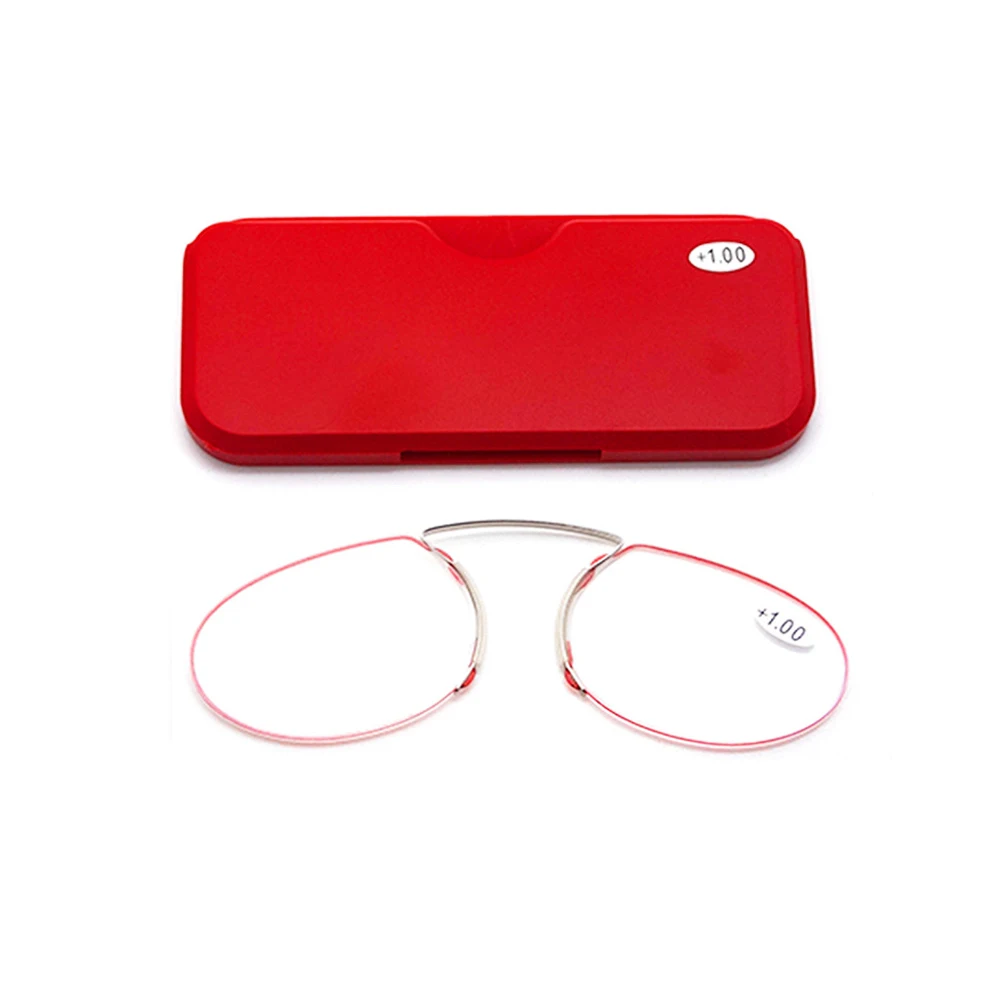 Top Trends: Mini Reading Glasses Men Women Nose Clip Reader Blue Light Blocking Portable Wallet Presbyopic Eyeglasses With Case Eyewear 2023 Shoppable Styles - Image 5