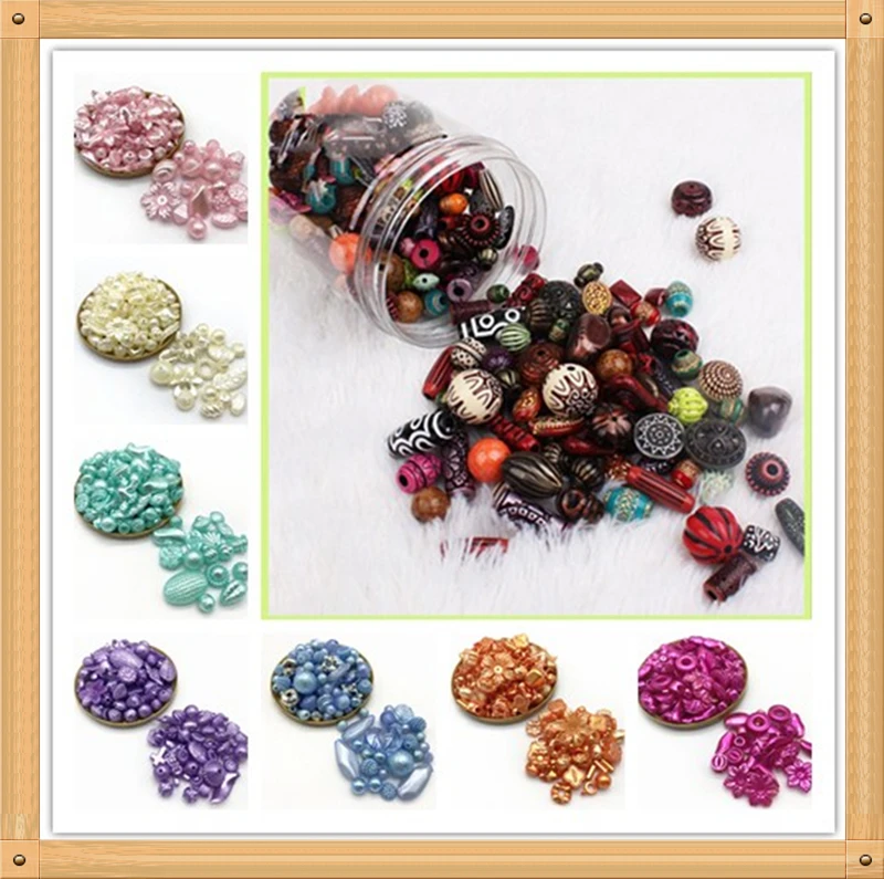 Top Trends: Wholesale 20g Random Acrylic Beads Mixing Beads Style For DIY Handmade Bracelet Jewelry Making Accessories Shoppable Styles