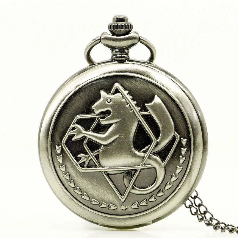 Top Trends: High Quality FullMetal Alchemist Edward Elric Cosplay Pocket Watch Dull Polish Men's Penadnt Necklace Fob Chain Shoppable Styles