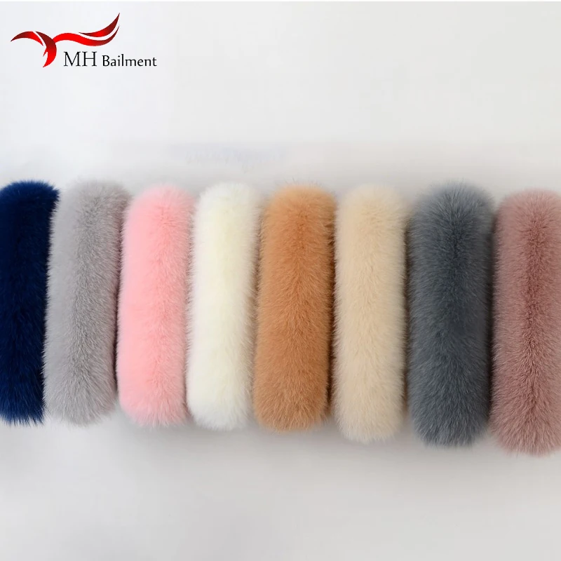 Top Trends: Winter 100% Real Fox Fur Collar Women Luxury Hooded Pink Fur Scarf Warm Fluffy Genuine Raccoon Fur Shawl Scarves Shoppable Styles