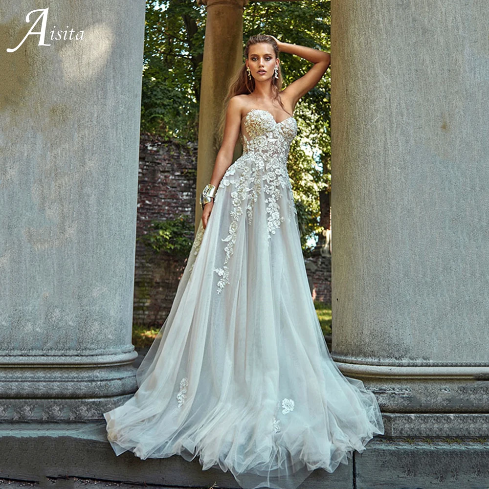 Top Trends: Princess Flowers A-line Wedding Dress Sweetheart Vintage Bride Dresses Sleeveless Bridal Gown Appliques Gelinlik Modelleri 2023 Shoppable Styles