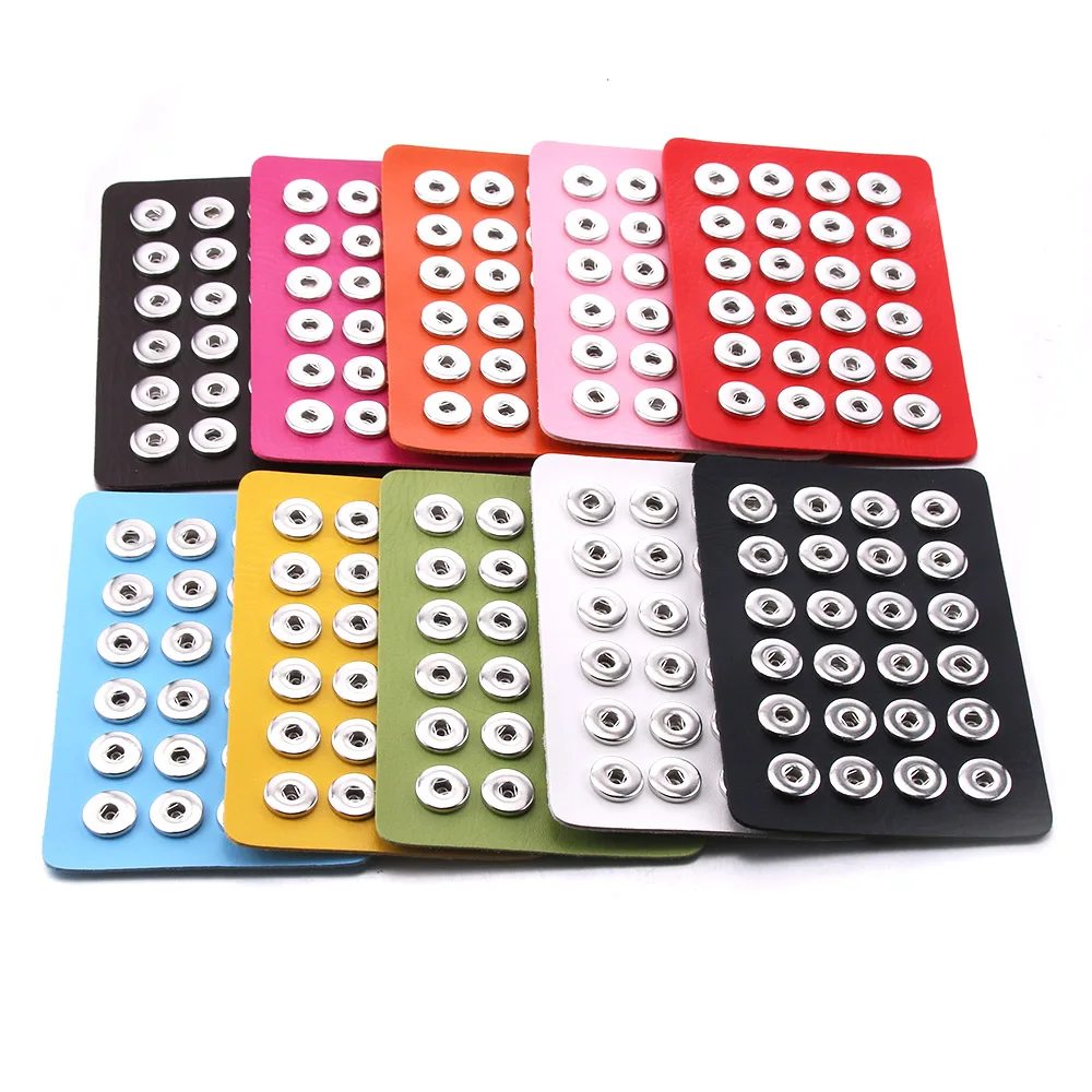 Top Trends: 2022 New High Quality Snap Jewelry Display Board Fit 18mm Snap Buttons Jewelry Black Flannel PVC Snap Display Holder Shoppable Styles - Image 2