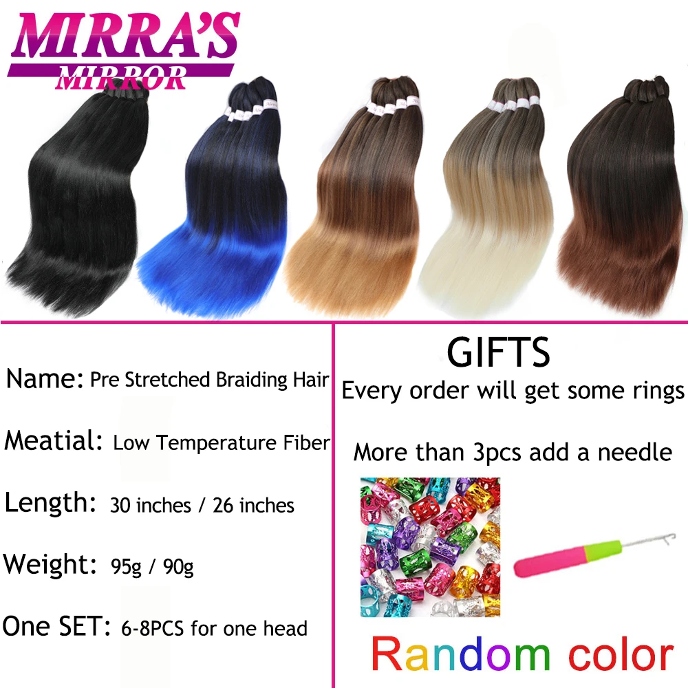 Top Trends: 30inch Jumbo Braids Hair Extensions Braiding Hair Pre Stretched Ombre Synthetic Braid YAKI Texture 1 / 2 / 4 / 6 / 8 Pcs Mirra's Mirror Shoppable Styles - Image 3