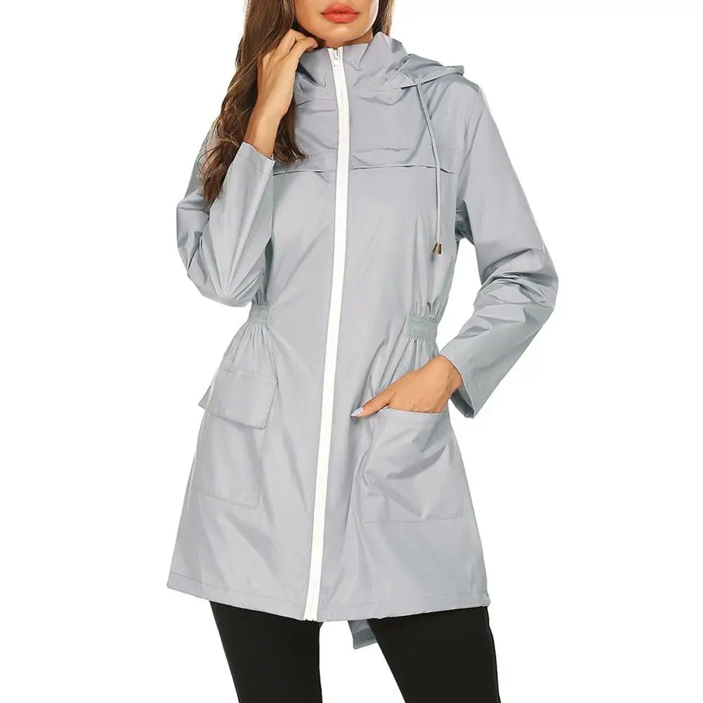 Top Trends: Fashion Women Outdoor Jacket Women Trench Coat Autumn Winter Outdoor Climbing Windproof Waterproof Long Jacket Hooded Shoppable Styles - Image 4