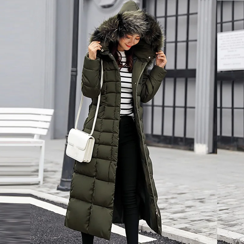 Top Trends: Long Parkas Korean Style Fashion Quilted Jacket Women Winter Outfits 2023 Thicken Warm Long Coat Clothing Hooded Autumn Clothes Shoppable Styles