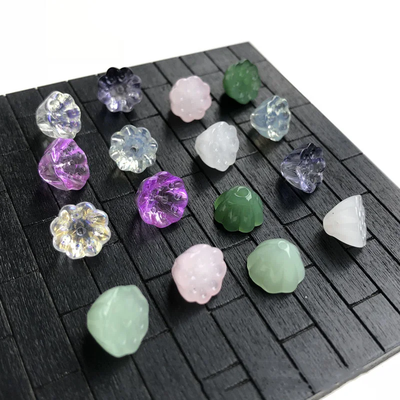 Top Trends: 10pcs Lotus Seedpod 10mm Lampwork Crystal Glass Loose Beads For Jewelry Making DIY Crafts Flower Findings Shoppable Styles