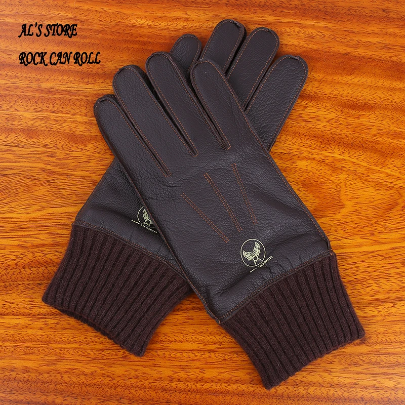 Top Trends: G-A10 Super Offer Genuine Thick Goat Skin Good Quality Leather & Wool Durable Rider Gloves 5 Sizes Shoppable Styles