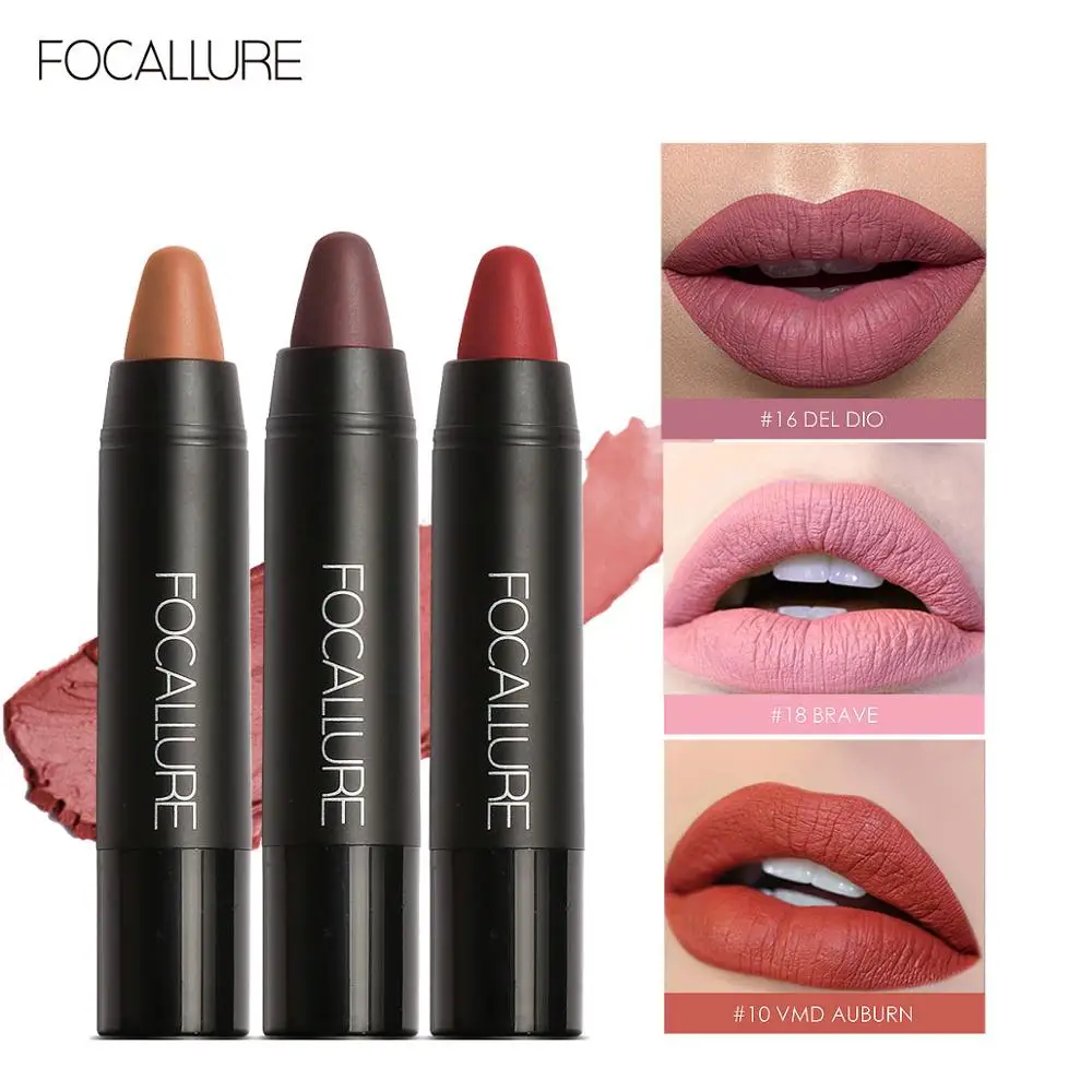 Top Trends: Focallure Matte Lipstick 19 Colors Waterproof Matte Lipsticks Soft Texture Lip Stick Cosmetic Sext Red Nude Lip Makeup Batom Shoppable Styles