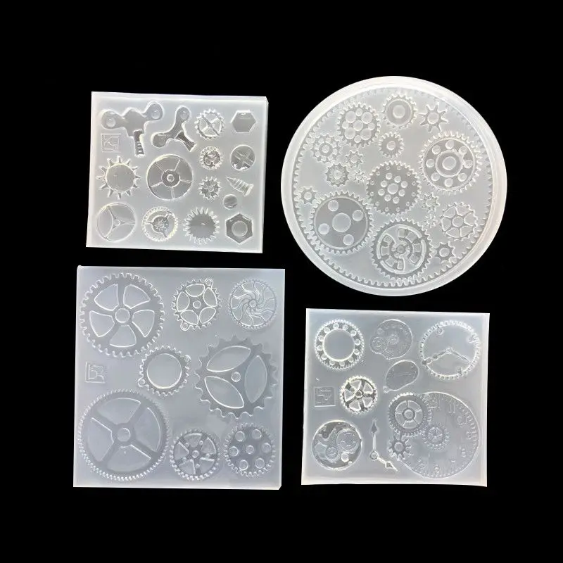 Top Trends: 1pcs UV Resin Jewelry Liquid Silicone Mold Punk Style Gear Resin Charms Pendant Molds For DIY Intersperse Decorate Making Shoppable Styles