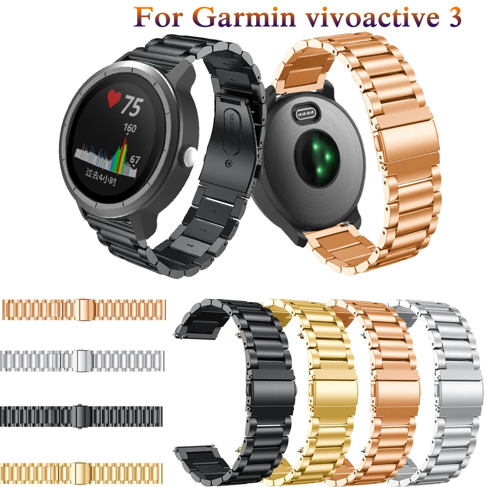 Top Trends: 20mm Fashion Stainless Steel Strap For Garmin Vivoactive 3 4 Watch Band Strap For Garmin Vivoactive3 HR / Forerunner 645 Bracelet Shoppable Styles