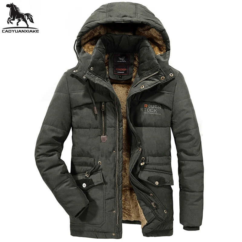 Top Trends: Winter Parka Men 6XL 7XL 8XL Jacket Mens Plus Velvet Thickening Men Hooded Windbreaker Coats Men's Casual Warm Jackets Coat 868 Shoppable Styles