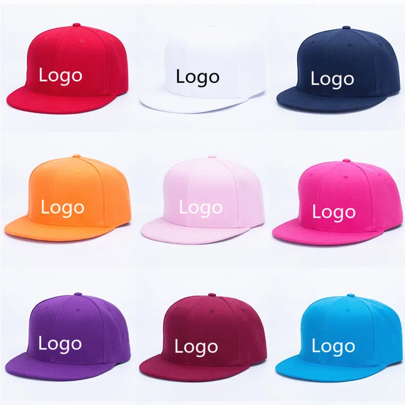 Top Trends: Cheap Diy Custom Logo Embroidery Baseball Cap Flat Unisex Men Women Solid Adjustable Snapback Hat With Logo Letter Shoppable Styles - Image 3