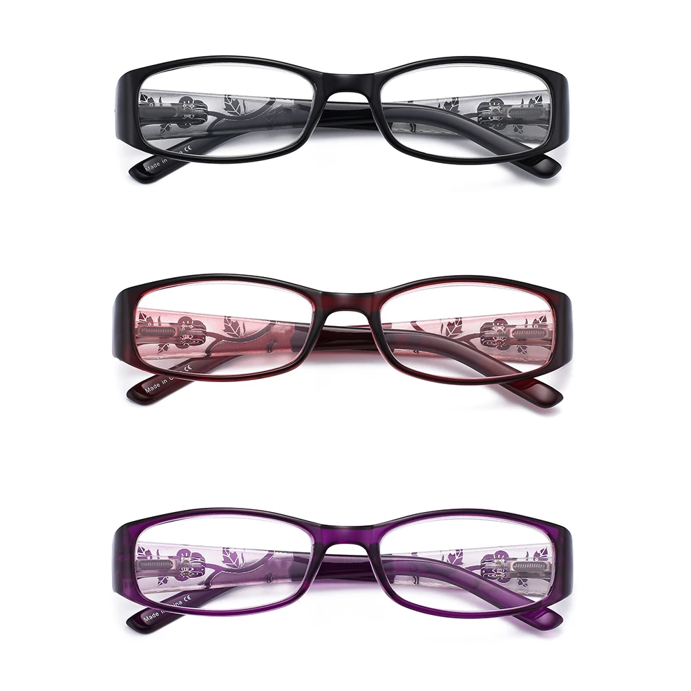 Top Trends: JM Vintage Spring Hinge Square Reading Glasses Women Thicken Arm Vintage Magnifier Presbyopic Diopter Glasses Shoppable Styles - Image 4