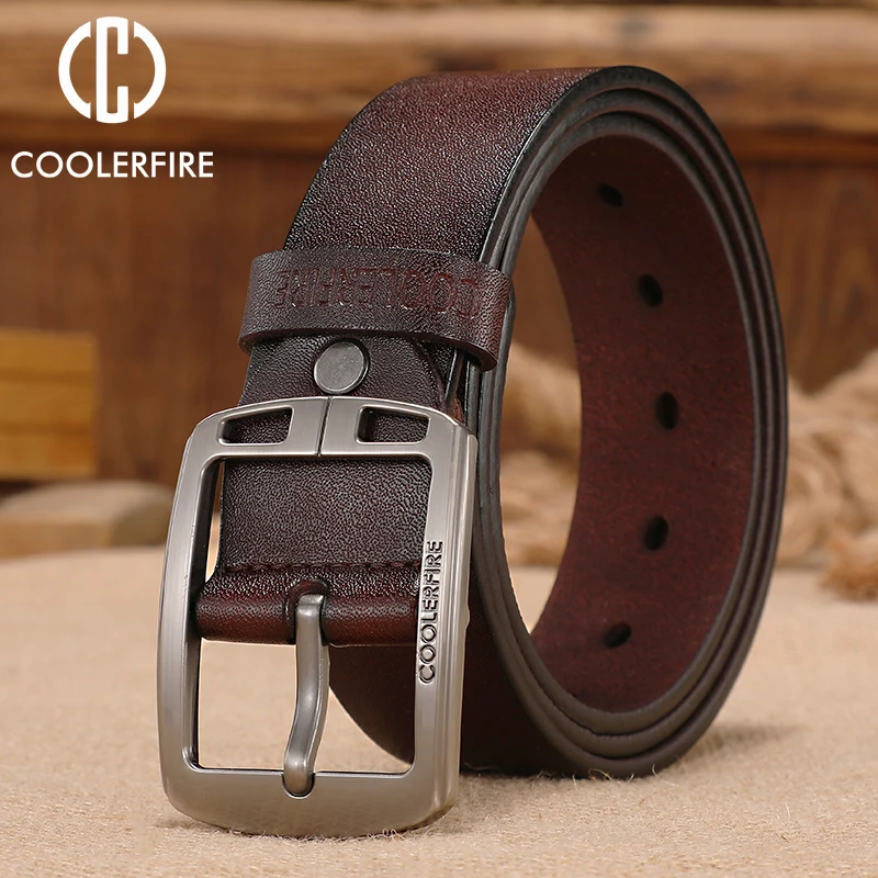 Top Trends: Men Genuine Leather Belts Cowskin Classic Designers Belts For Men Vintage Westernboy Leisure Casual Jeans Strap HQ223 Shoppable Styles