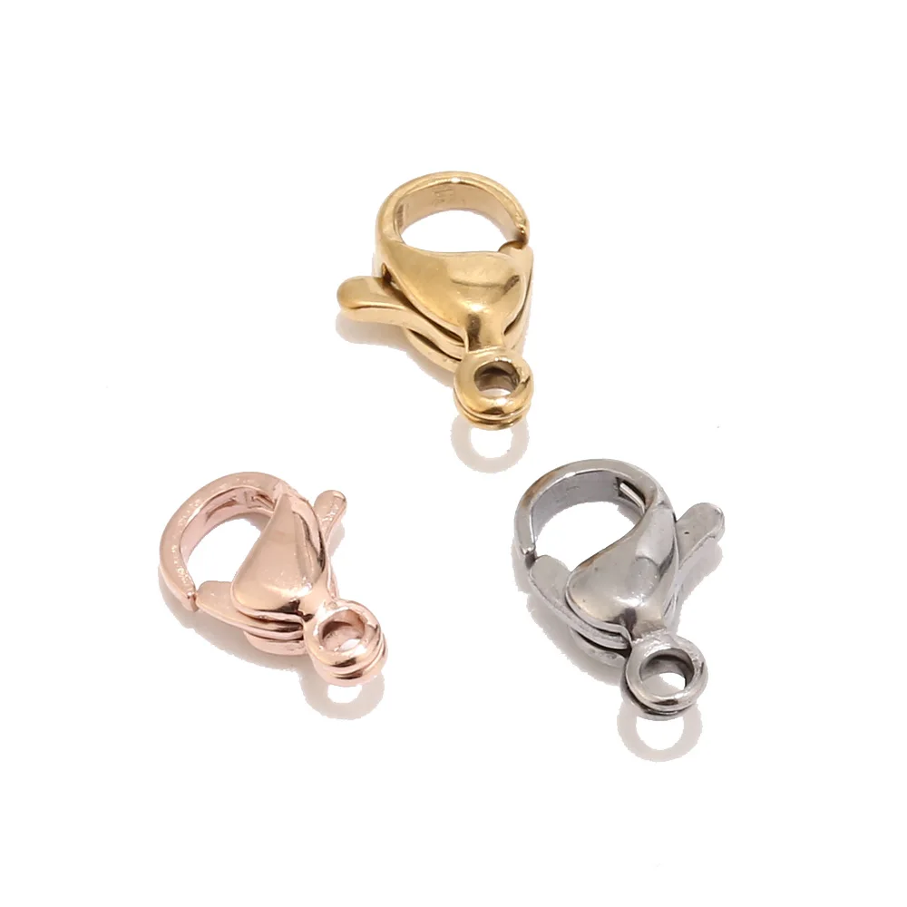 Top Trends: 20 Rose Gold Color Stainless Steel Lobster Clasps Hooks End Connectors For Necklace Bracelet Jewelry Findings Shoppable Styles